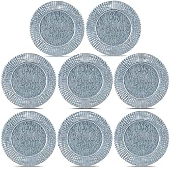 銀のプレート Amazon.co.jp: フリル付き亜鉛メッキチャージャープレート 8枚